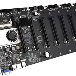 Mining Machine Motherboard, BTC-37 CPU Group 8 Video Card Slots DDR3 Memory Integrated VGA Interface Low Power Consume