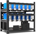 Bolixin Open Mining Rig Frame for 12 GPU Mining Case Rack Motherboard Bracket ETH/ETC/ZEC Ether Accessory Tool 3 Layers