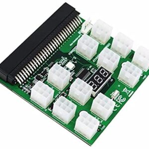 Chiyou PCI-E 12V 64Pin to 12x 6Pin Power Supply Server Adapter Breakout Board Power Conversion for 1200W 750W GPU Mining