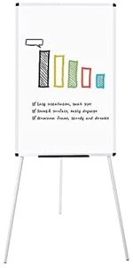 VIZ-PRO Light Melamine Tripod Whiteboard/Flipchart Easel, 24" W x 36" L