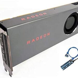 HP OEM Radeon RX 5700 GPU Optimized for Cryptocurrency Ethereum Mining(ETH 52 MH/S, 105 W), Founders Edition Graphics Card, 8GB 256-Bit GDDR6, with TMLTT GPU Riser, No Retail Box