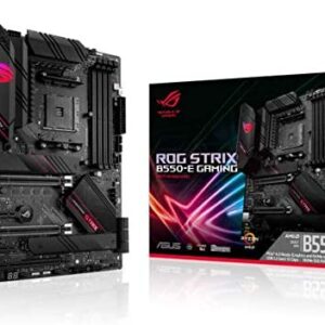 ASUS ROG Strix B550-E Gaming AMD AM4 3rd Gen Ryzen ATX Gaming Motherboard-PCIe 4.0, NVIDIA SLI, WiFi 6, 2.5Gb LAN, 14+2 Power Stages, USB 3.2 Type-C