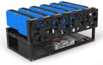 6/8 GPU Mining Rig Frame for Steel Open Air Miner, Excellent Ventilation Stackable Open Mining Rig Case Mining ETH/ETC/ZEC Ether Accessories Tools for Crypto Coin Bitcoin - Rack Only