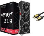 XFX Speedster MERC 319 AMD Radeon RX 6700 XT Black Gaming Graphics Card 12GB GDDR6 PCIe 4.0 DirectX 12 Ultimate Triple Fans AMD RDNA 2 Architecture 1x HDMI 2.1 3X DisplayPort 1.4 w/ Mytrix HDMI Cable