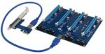 SEDNA - PCI Express 1X Slots Riser / 4 Port Multiplier