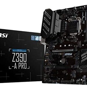 MSI Z390-A PRO LGA1151 (Intel 8th and 9th Gen) M.2 USB 3.1 Gen 2 DDR4 HDMI DP CFX Dual Gigabit LAN ATX Z390 Gaming Motherboard