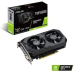 ASUS TUF Gaming NVIDIA GeForce GTX 1650 OC Edition Graphics Card (PCIe 3.0, 4GB GDDR6 Memory, HDMI, DisplayPort, DVI-D, 1x 6-pin Power Connector, IP5X Dust Resistance, Space-Grade Lubricant)