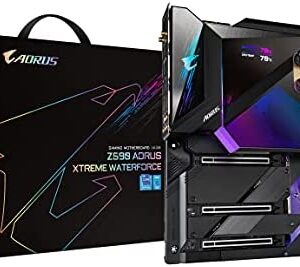 GIGABYTE Z590 AORUS Xtreme WATERFORCE (Z590 AORUS Xtreme WB) (LGA 1200/ Intel/ Z590/ ATX/Triple M.2/ PCIe 4.0/ USB 3.2 Gen2X2 Type-C/Intel WiFi 6E/ 2.5GbE LAN/AQUANTIA 10GbE Base-T/Motherboard)