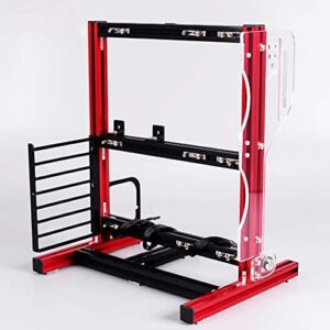 ATX / M-ATX / ITX DIY Chassis Bracket Open Chassis Mining Rig Frame ITX Case ATX Test Bench PC Case, Vertical Overclocking Open Aluminum Frame Chassis Rack, Water-Cooled PC Test Bench (Red)