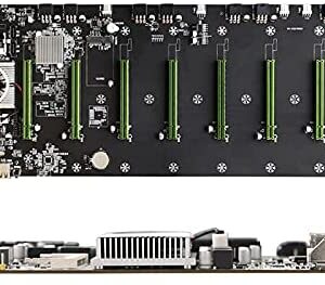 Mining Motherboard CPU Group, 8 Video Card Slots, Sound Card Riser Card Lightweight, Display: VGA + HDMI + PCIEX 16 Built-in (for Discrete Graphics)