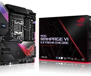 ASUS ROG Rampage VI Extreme Encore, X299 LGA 2066 E-ATX Gaming Motherboard for Intel Core X-Series Processors with Aura Sync RGB Lighting