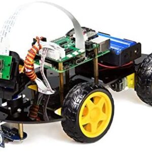 UCTRONICS Robot Car Kit for Raspberry Pi - Real Time Image and Video, Line Tracking, Obstacle Avoidance with Camera Module, Line Follower, Ultrasonic Sensor and App Control