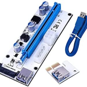 Pcie Riser 1x To 16x Graphics Extension Powered Riser Adapter Card Board 6 Pin For Gpu Mining Bitcoin Litecoin Eth