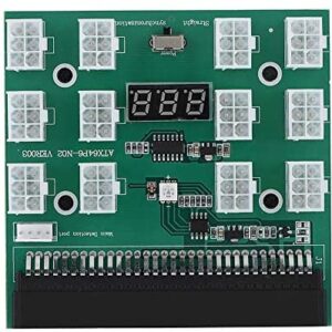 Nicoone 6PIN 1600W Breakout Board w/Power Sync Key Voltage Display for HP DPS- 1200FB A PSU GPU Mining