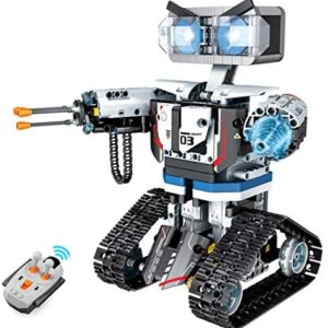 Remote Control Building Block Robot Kit,Large STEM Robotic Building Block Toys. Machinery Technology Weapon Robot Warrior,for Adult or 10+ Year Boys Girls Kids Gift(611 Pieces)