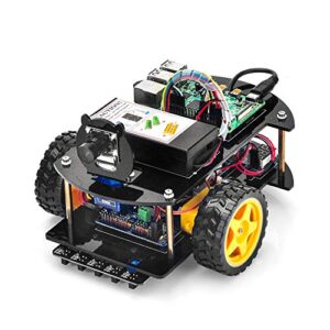 OSOYOO Robotic Car for Raspberry Pi 4 3B+ 3B | STEM Educational DIY Smart Kit for Science Fair | Teens and Adults | Ultrasonic Obstacle, WiFi IOT Control, Web CSI Camera (RPi Board Not Included)