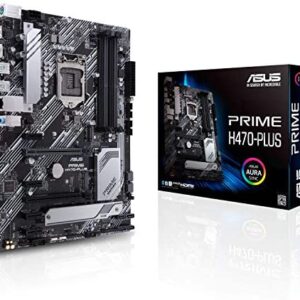 ASUS Prime H470-PLUS/CSM LGA1200 (Intel 10th Gen) ATX Commercial Motherboard (8 Power Stages, HDMI, DisplayPort, Dual M.2, Intel LAN, USB 3.2 Gen 2 Type-C, Thunderbolt 3 Support)