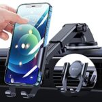 VICSEED Universal Phone Holder for Car [0.5s Easy Slide] Car Phone Holder Mount Ultra Stable Car Cell Phone Holder Dashboard Windshield Air Vent Cell Phone Car Mount Vehicle Fit for All Mobile Phones