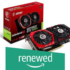 MSI Gaming GeForce GTX 1050 Ti 4GB GDRR5 128-bit HDCP Support DirectX 12 TORX 2.0 Fan Graphics Card (GTX 1050 TI Gaming X 4G) (Renewed)