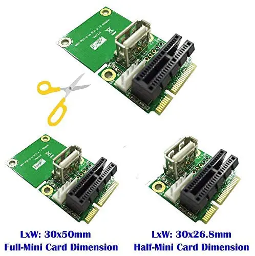 Pci E 1x To Half Full Mini Pci E Adapter Pcie Connector Top Motherboards