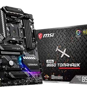 MSI MAG B550 TOMAHAWK Gaming Motherboard (AMD AM4, DDR4, PCIe 4.0, SATA 6Gb/s, M.2, USB 3.2 Gen 2, HDMI/DP, ATX, AMD Ryzen 5000 Series processors)