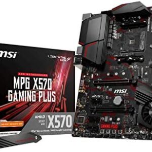 MSI MPG X570 GAMING PLUS Motherboard (AMD AM4, PCIe 4.0, DDR4, SATA 6Gb/s, M.2, USB 3.2 Gen 2, HDMI, ATX)