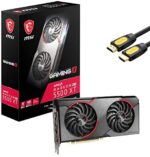 MSI Radeon RX 5500 XT Gaming X  Graphics Card 8GB 128-Bit GDDR6 PCI Express 4.0 DirectX 12 HDCP Ready Supremely Silent TORX Fan 3.0 1x HDMI 2.0b 3X DisplayPort 1.4 w/ Mytrix HDMI Cable