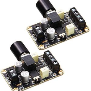 2 Pieces PAM8406 Mini Audio Amplifier Board DC 5V, 5W+5W Amplifier Module, Digital Power Amp Module Class D 2.0 Dual Channel Audio Stereo Amplify Board for DIY Sound System