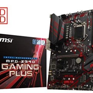 MSI MPG Z390 Gaming Plus LGA1151 (Intel 8th and 9th Gen) M.2 USB 3.1 Gen 2 DDR4 HDMI DVI CFX ATX Z390 Gaming Motherboard