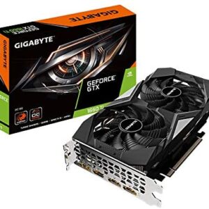 GIGABYTE GeForce GTX 1660 Ti OC 6G 192-bit GDDR6 DisplayPort 1.4 HDMI 2.0B with Windforce 2X Cooling System Graphic Cards- Gv-N166TOC-6GD