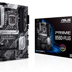 ASUS Prime B560-PLUS LGA1200 (Intel 11th/10th Gen) ATX Motherboard (PCIe 4.0, 2xM.2 Slots, 8 Power Stages, 1 Gb LAN, DisplayPort, HDMI, USB 3.2 Gen 1 Type-C, USB 3.2 Gen 2, Thunderbolt 4 Support)