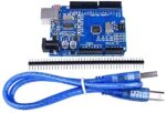 AUKUYEE ATmega328P CH340 Development Board Compatible with ArduinoIDE, Microcontroller, USB Cable, Straight Pin Header 2.54mm Pitch Robot Parts QY19