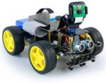 Yahboom Raspberry Pi Smart Robot Car AI Starter Kit with FPV Camera WiFi Video Python Program Learning Face Tracking, Gesture Recognition & Control, Line Tracking,Color Recognition Follow