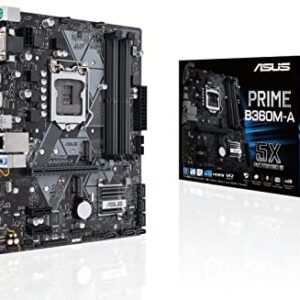 ASUS LGA1151 (300 Series) DDR4 HDMI DVI VGA M.2 mATX Motherboard (PRIME B360M-A)