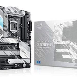 ROG Strix Z590-A Gaming WiFi 6 LGA 1200(Intel 11th/10thGen) ATX White Scheme Gaming Motherboard (PCIe 4.0, 14+2 Power Stages, WiFi 6, Intel 2.5 Gb LAN, Thunderbolt 4, 3X M.2/NVMe SSD, Aura RGB)