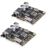 MakerHawk 2pcs Bluetooth Audio Receiver Board BT 5.0 Stereo Audio Amplifier 3.7-5V Car Speaker Amplifier for DIY