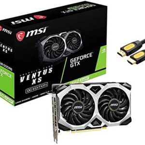 MSI Gaming GeForce GTX 1660 Super Ventus XS OC Graphics Card 6GB GDDR6 192-bit PCIe 3.0 x16 HDCP Support DirectX 12 Dual Fan VR Ready 1x HDMI 2.0b 3X DisplayPort 1.4 w/ Mytrix HDMI Cable