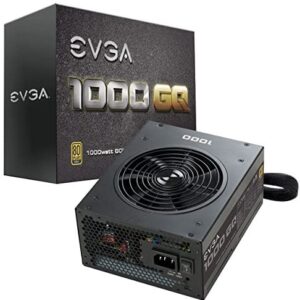 EVGA 210-GQ-1000-V1,1000 GQ, 80+ GOLD 1000W, Semi Modular, EVGA ECO Mode, 5 Year Warranty, Power Supply,Black