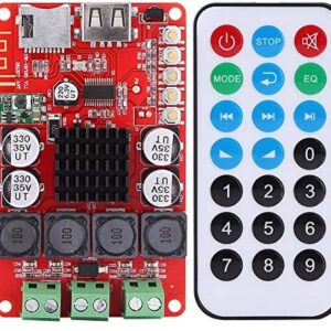 Yosoo Health Gear 50W 50W Digital Audio Amplifier Board, High Power Bluetooth Audio Amplifier Board with Remote Control