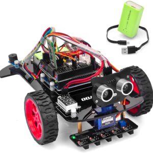 OSOYOO Smart Robot V2 Car kit for Arduino | User Friendly Design | Learn Programming and Get Hands on Experience of Robotic Assembly for Adults and Kids | Control by IR Remote and Bluetooth APP