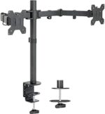 VIVO Dual LCD Monitor Desk Mount Stand Heavy Duty Fully Adjustable fits 2 /Two Screens up to 27" (STAND-V002)