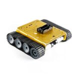 Professional TP200 Metal Track Crawler Robot Chassis, Robot Tank Car Chassis Kit with DC High Torque Motor with Encoder, Remote Control Robotic Platform, DIY RC Toy for Arduino Project Kit