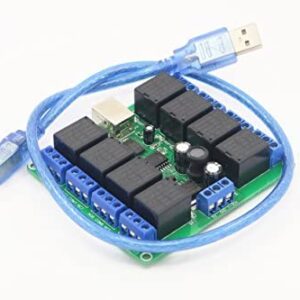 SMAKN 5V-30v 8 Channel USB Relay Module Programmable Computer Control