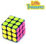 Little Treasures Blue Cube Colored Stickerless Adjustable Tension 3X3 Cube