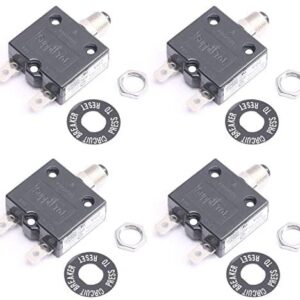 DEVMO 4PCS 125/250V AC 20 Amp Circuit Thermal Breaker Thermal Protector for Generator