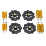 Befenybay 4PCS Upgraded Hand Twist Leveling Nut Diameter 40mm+ 4PCS Hot Bed Light Load Compression Mould Die Springs + 4PCS M4X35 Screws for 3D Printer