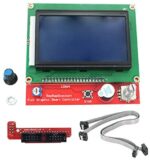 DEVMO LCD 12864 Version Graphic Smart Display Controller Module Board with Adapter and Cable Compatible with RAMPS 1.4 Reprap 3D Printer Kit Mendel Prusa Ar-duino