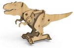 Wooden 3D Puzzle Electric Walking Machine Tyrannosaurus,Robotic Dinosaur Toys, DIY STEM Educational Toys,Building Model Wood Craft Kit,3D Puzzle Gifts for Boy and Girls (Tyrannosaurus REX)