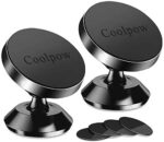 [ 2 Pack ] Magnetic Phone Mount, [ Super Strong Magnet ] [ with 4 Metal Plate ] car Magnetic Phone Holder, [ 360° Rotation ] Universal Dashboard car Mount Fits iPhone Samsung etc Most Smartphones