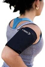 Phone Armband Sleeve: Running Sports Arm Band Strap Holder Pouch Case for Exercise Workout Compatible with iPhone 5S SE 6 6S 7 8 X Plus iPod Android Samsung Galaxy S5 S6 S7 S9 Black Medium